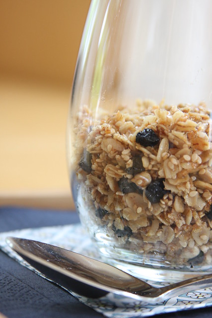 Homemade Granola with Dried Blueberries