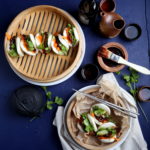 Pressed Maitake Buns with Gochujang Glaze