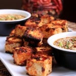 Grilled Sambal Oelek Tofu with Peanut Butter Sauce