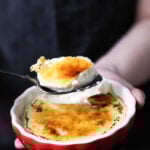 A spoonful of egg-free, soy-free vegan creme brulee.